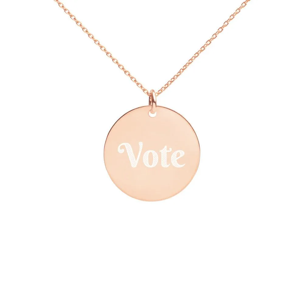 Engraved Vote Necklace
