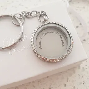FL1 DISC - Personalized Keyring Locket with Family Names