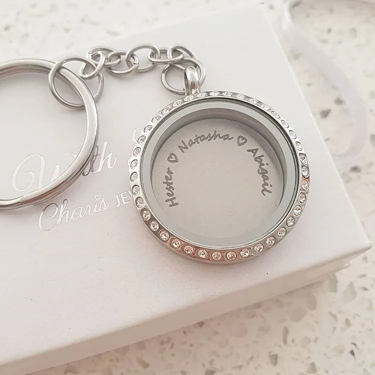 FL1 DISC - Personalized Keyring Locket with Family Names