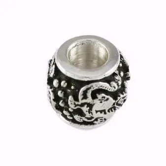 Gator Bead Fighting Albert Sterling Silver