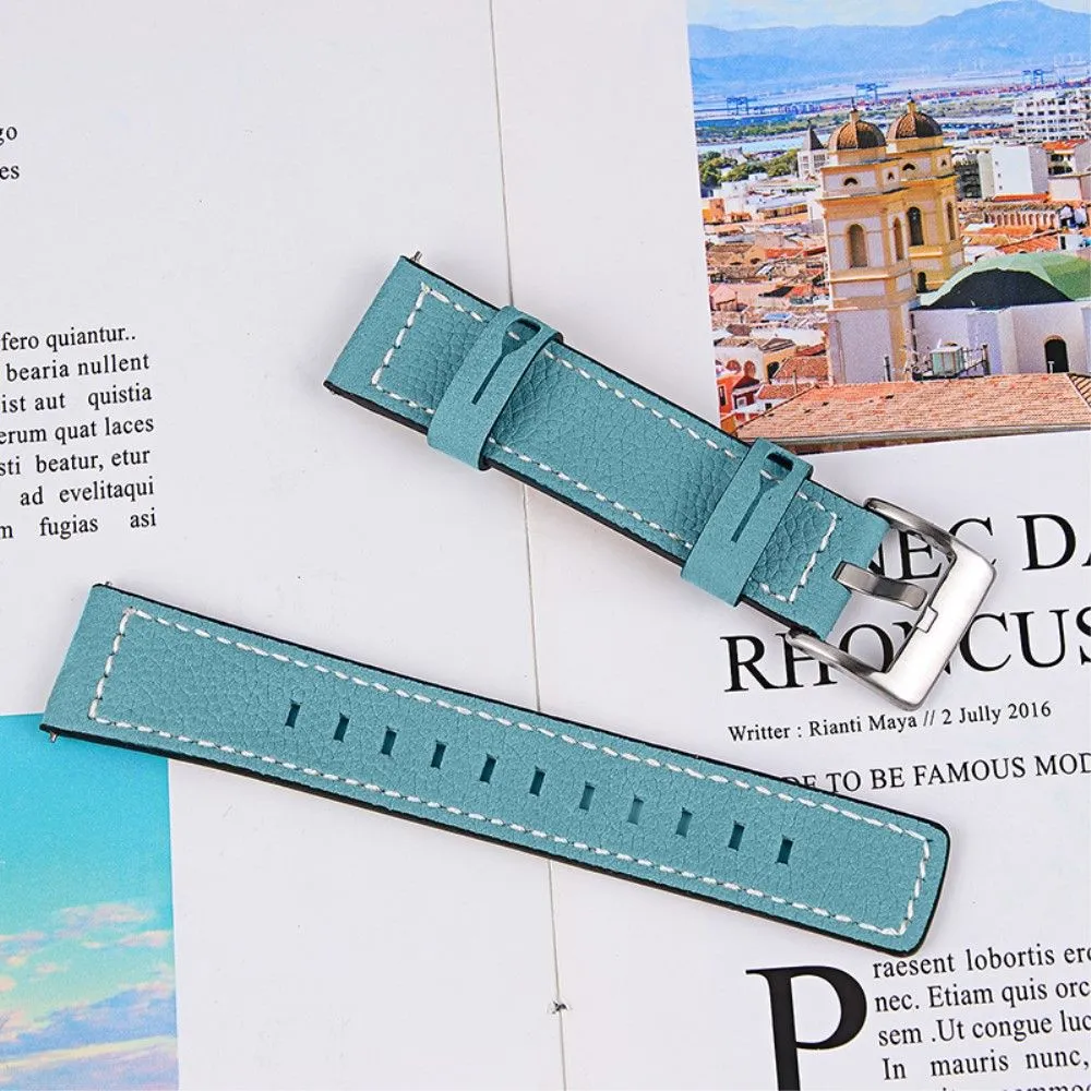 Genuine leather watch strap for Samsung Galaxy Watch - Blue