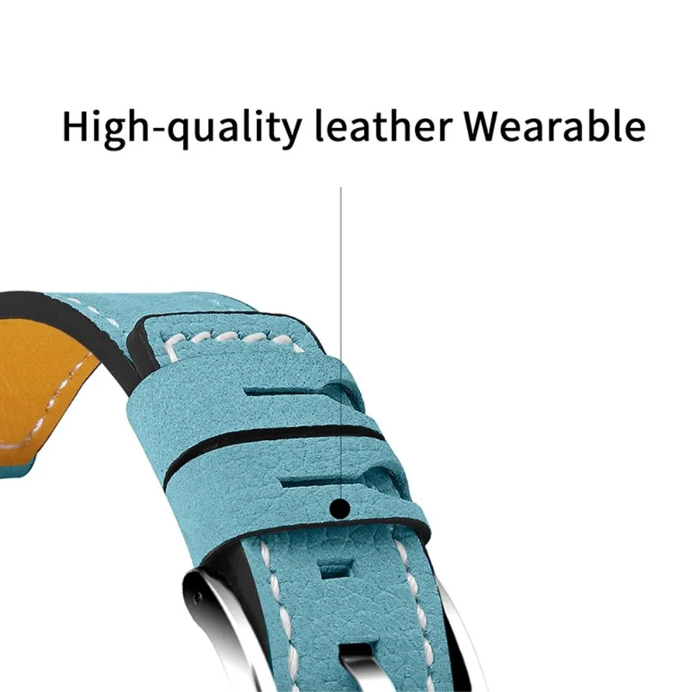 Genuine leather watch strap for Samsung Galaxy Watch - Blue