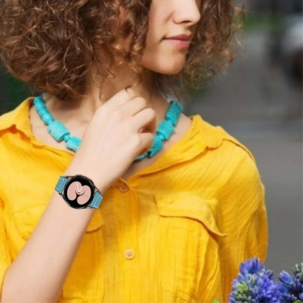 Genuine leather watch strap for Samsung Galaxy Watch - Blue