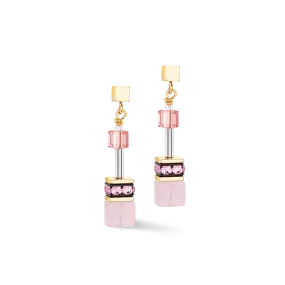 GeoCUBE® Iconic Precious earrings rose-orange