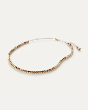 Gold and Clear Bead Choker Bracelet