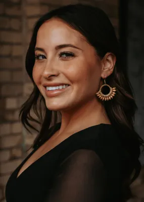 Gold Statement Dangle Earrings