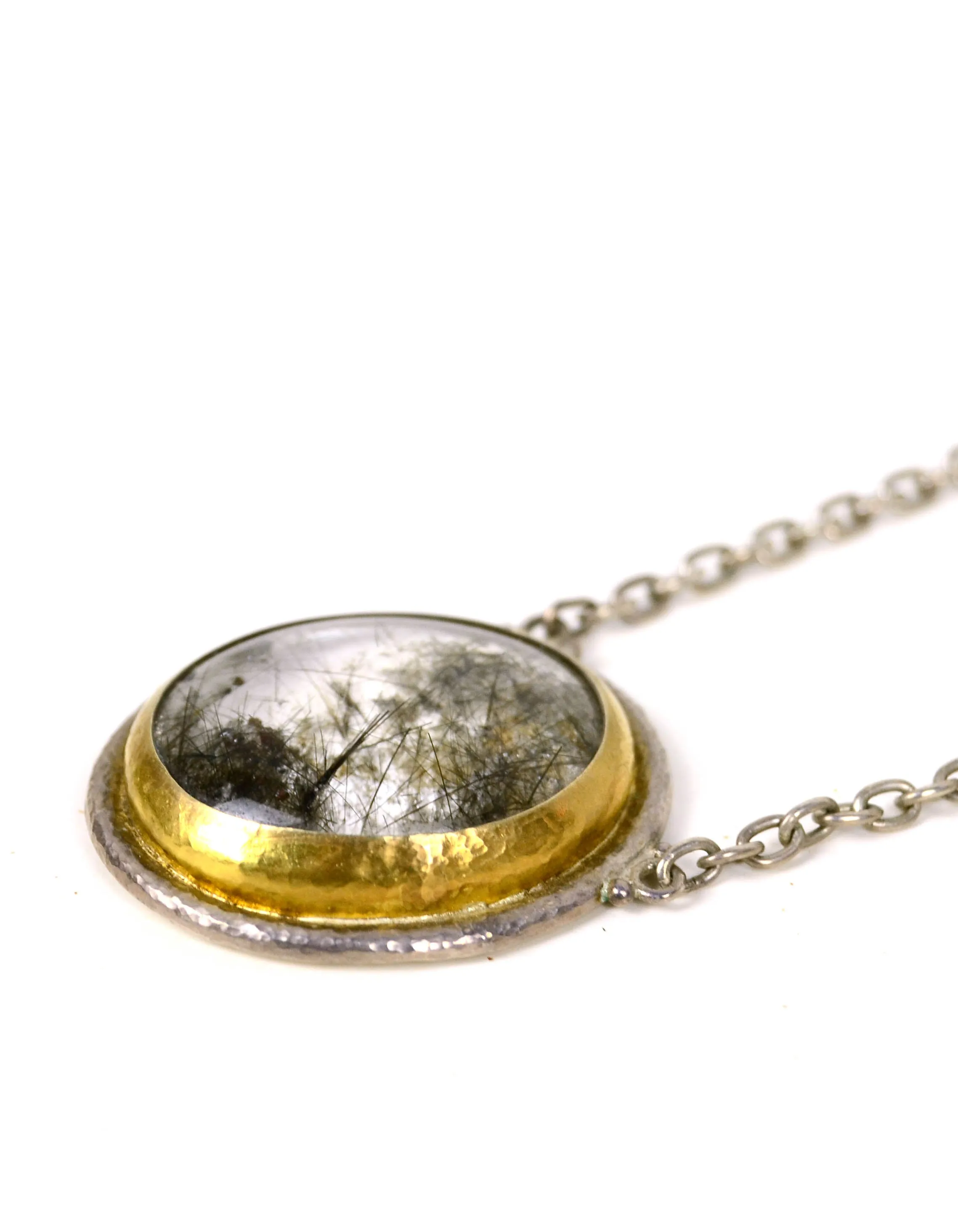 Gurhan One-of-a-Kind Sterling Necklace w/ Tourmalated Quartz Pendant