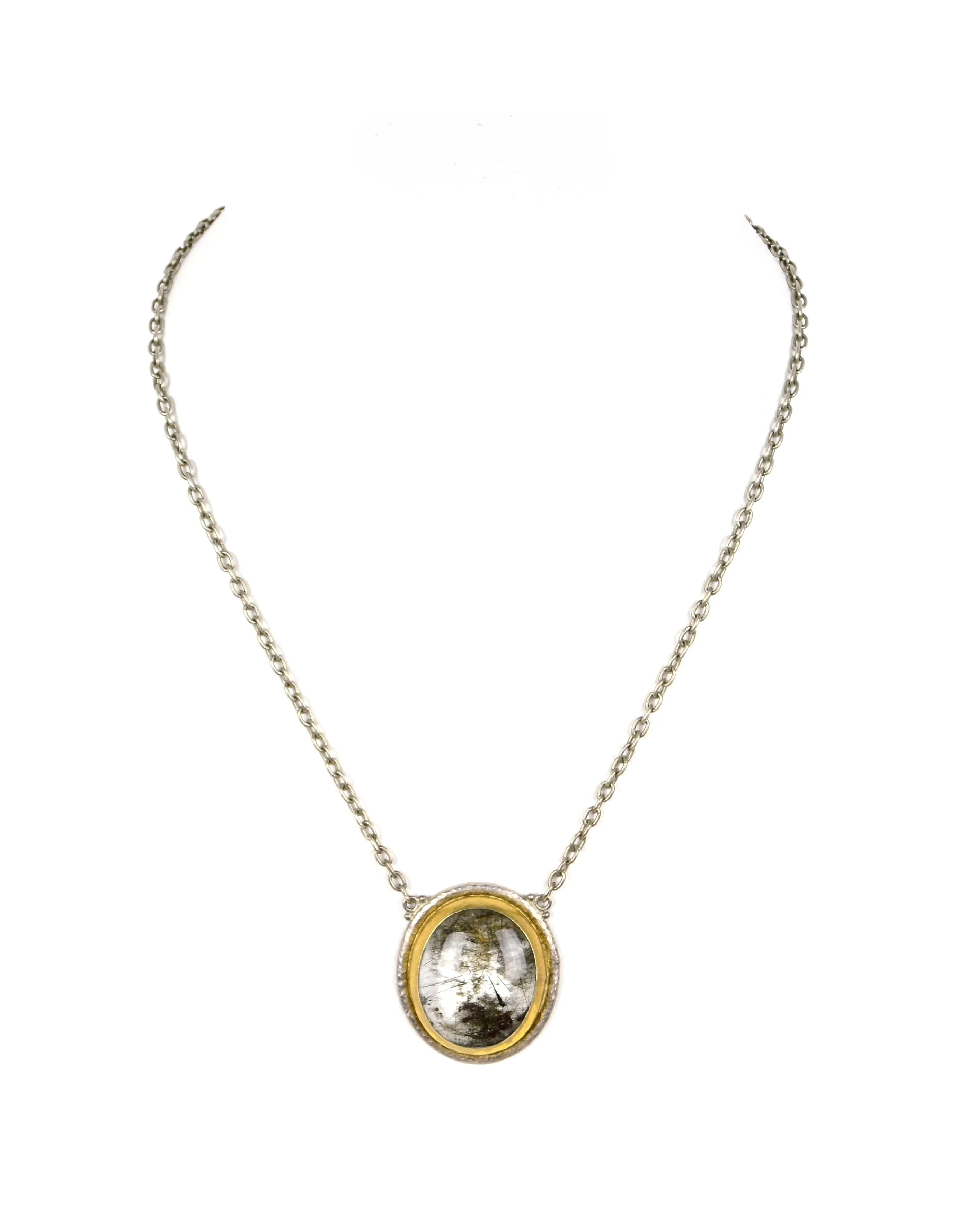 Gurhan One-of-a-Kind Sterling Necklace w/ Tourmalated Quartz Pendant