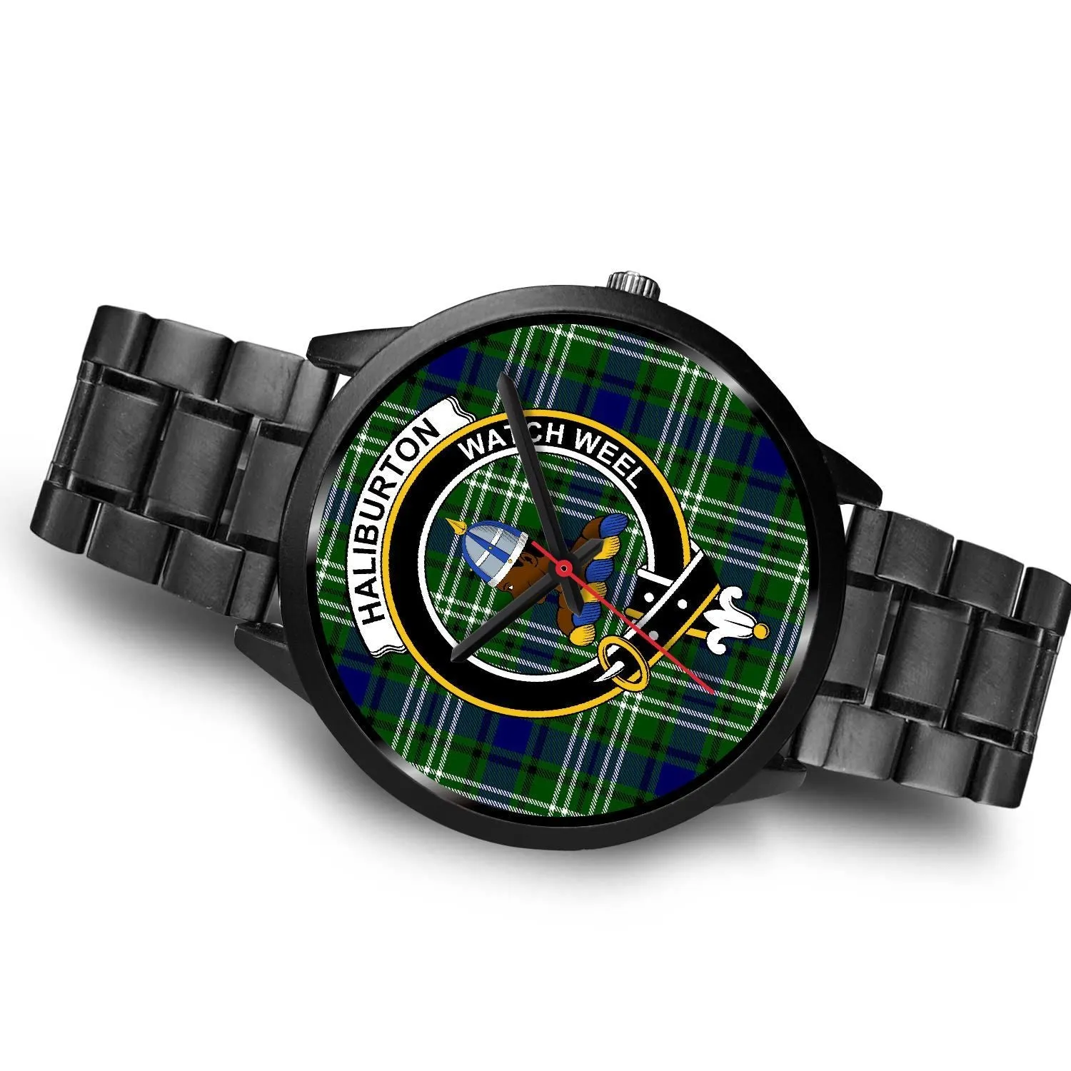 Haliburton Clan Badge Tartan Black Watch