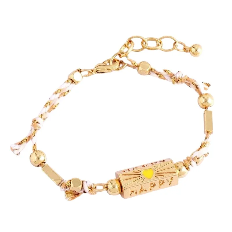 Happy Locket Bracelet White