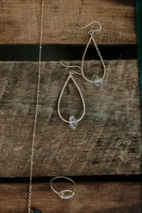 Herkimer Teardrop Earrings