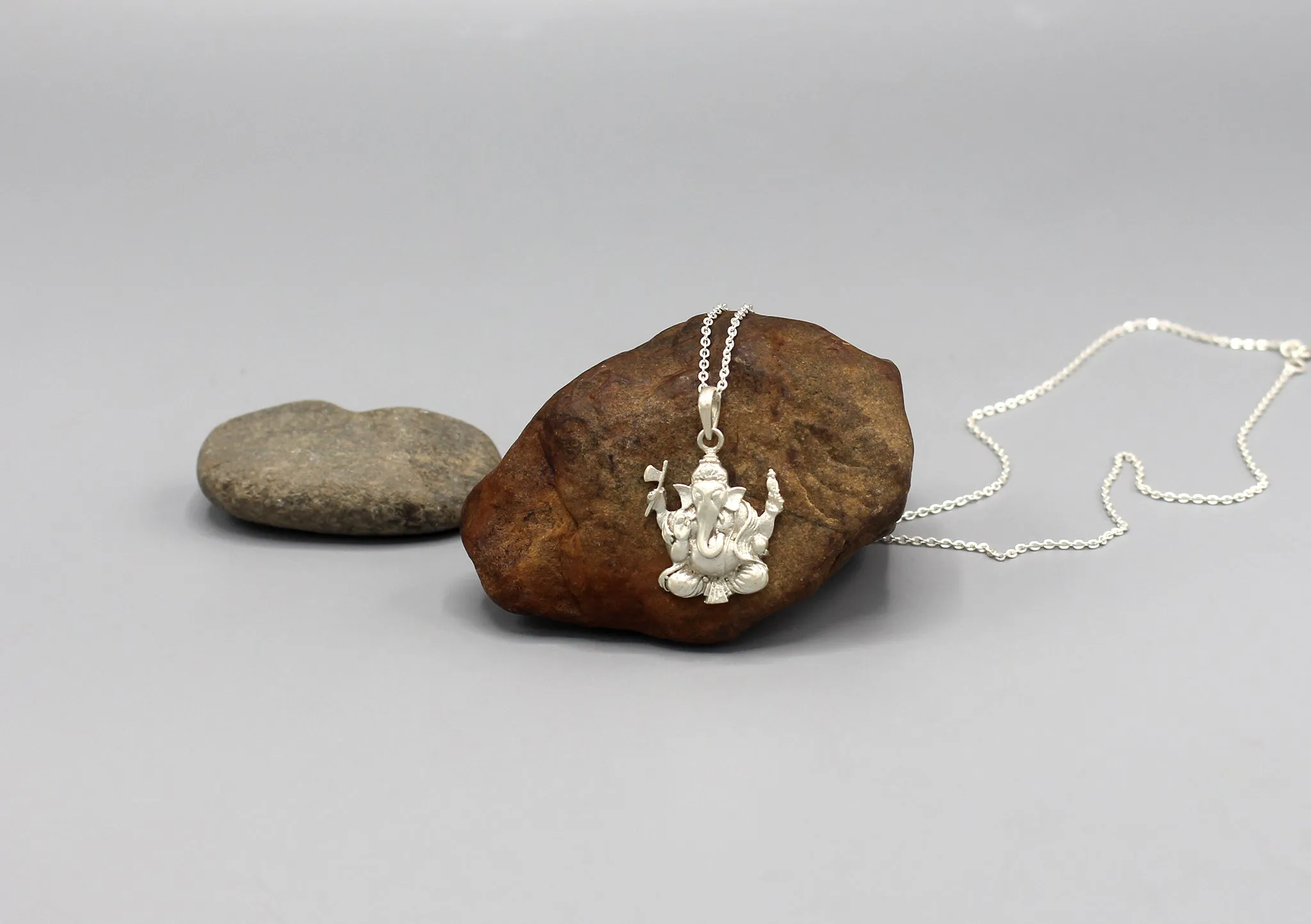 Hindu Lord Ganesh Sterling Silver Pendant
