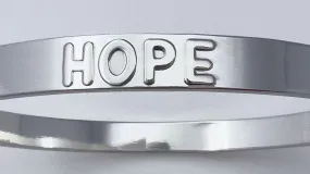 Hope Silver Bangle