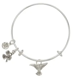 Hummingbird Charm Bangle Bracelet