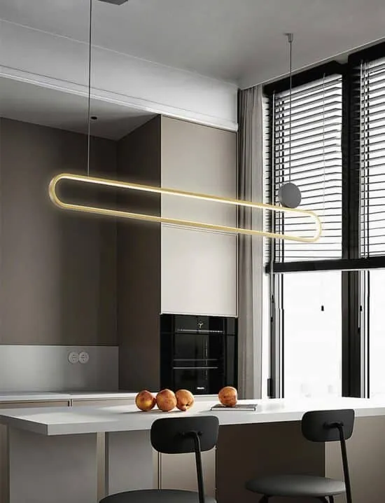 Hwiyursoo Modern Oval Loop Pendant Lamp