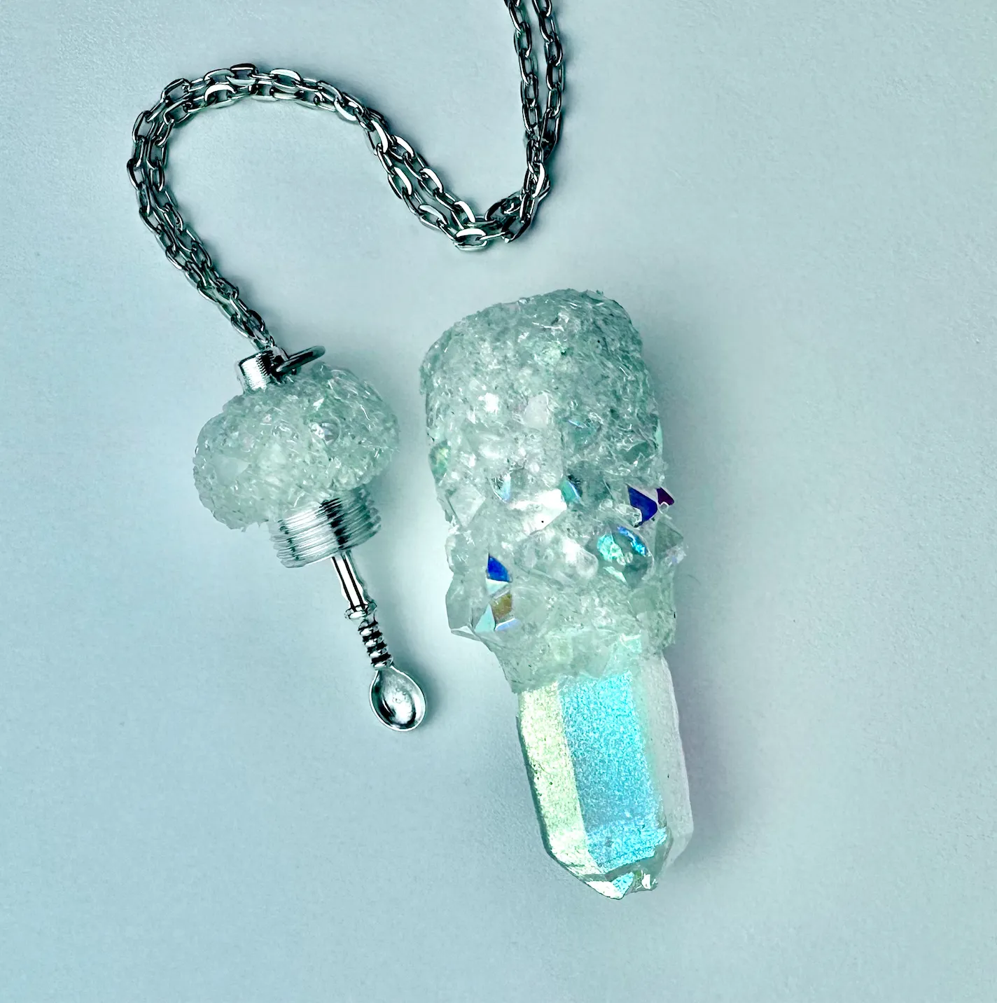 Iridescent Spoon Necklace