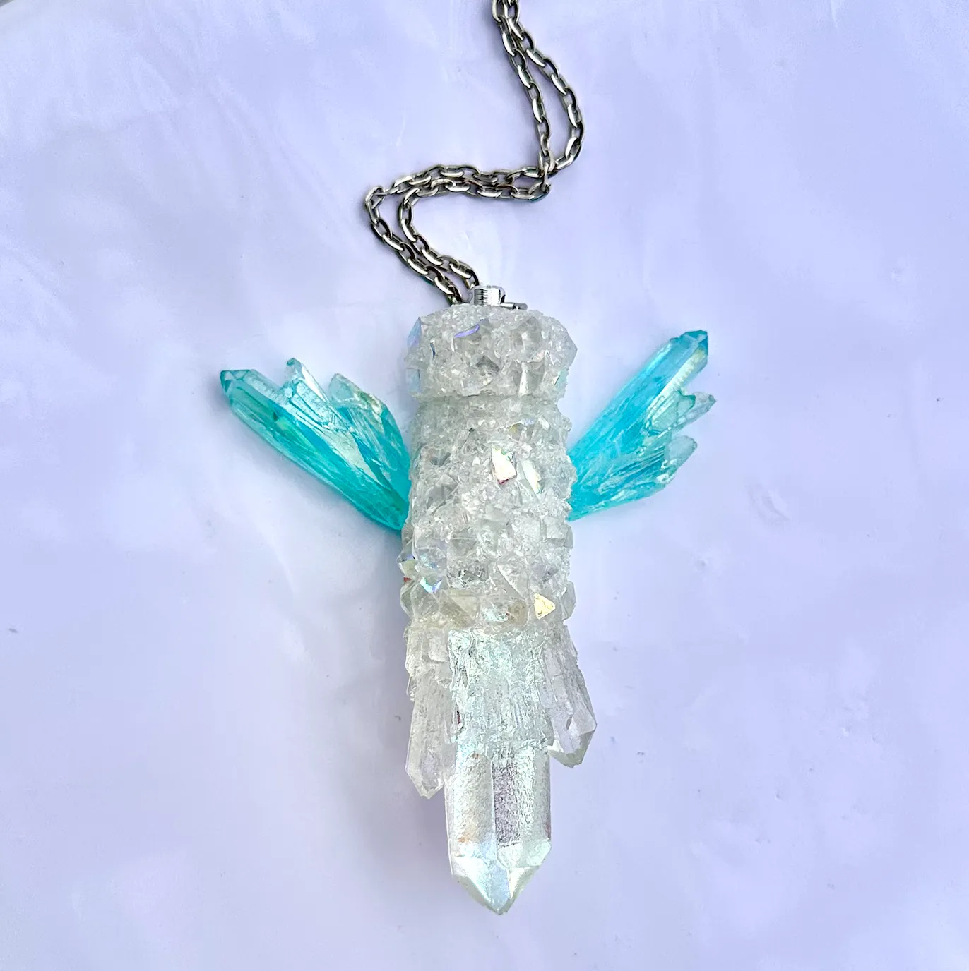 Iridescent Spoon Necklace