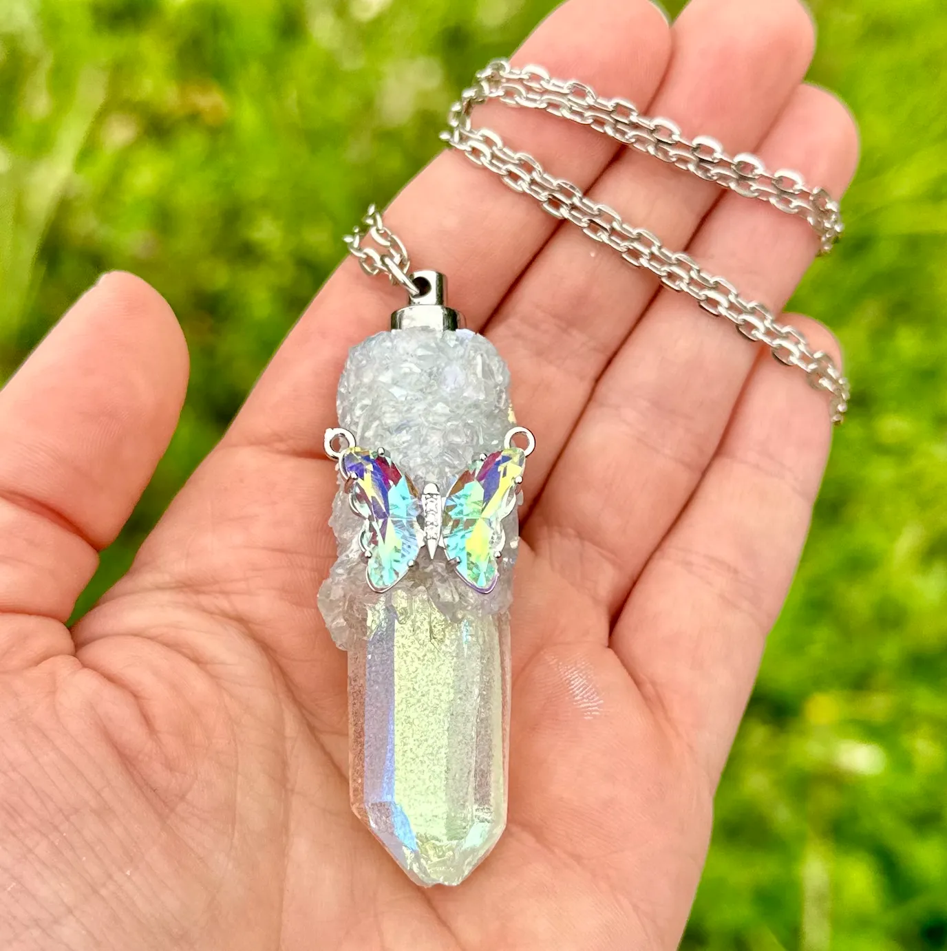 Iridescent Spoon Necklace