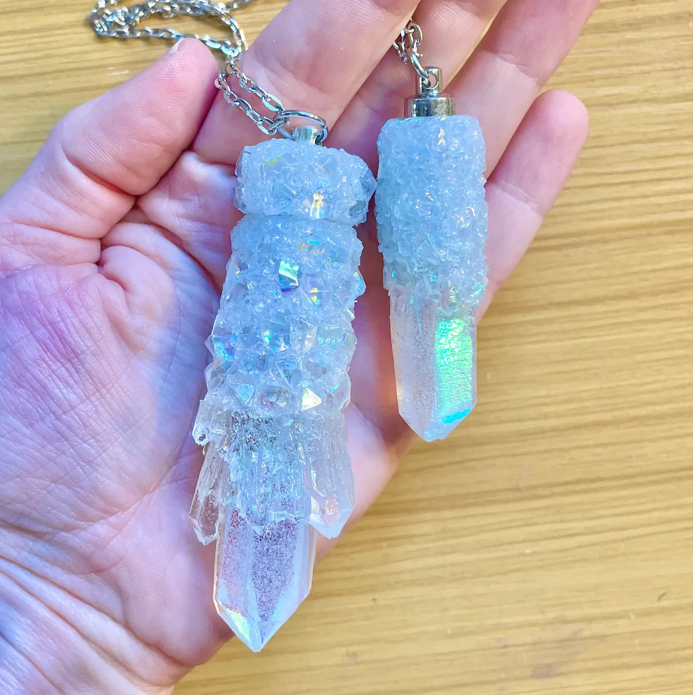 Iridescent Spoon Necklace