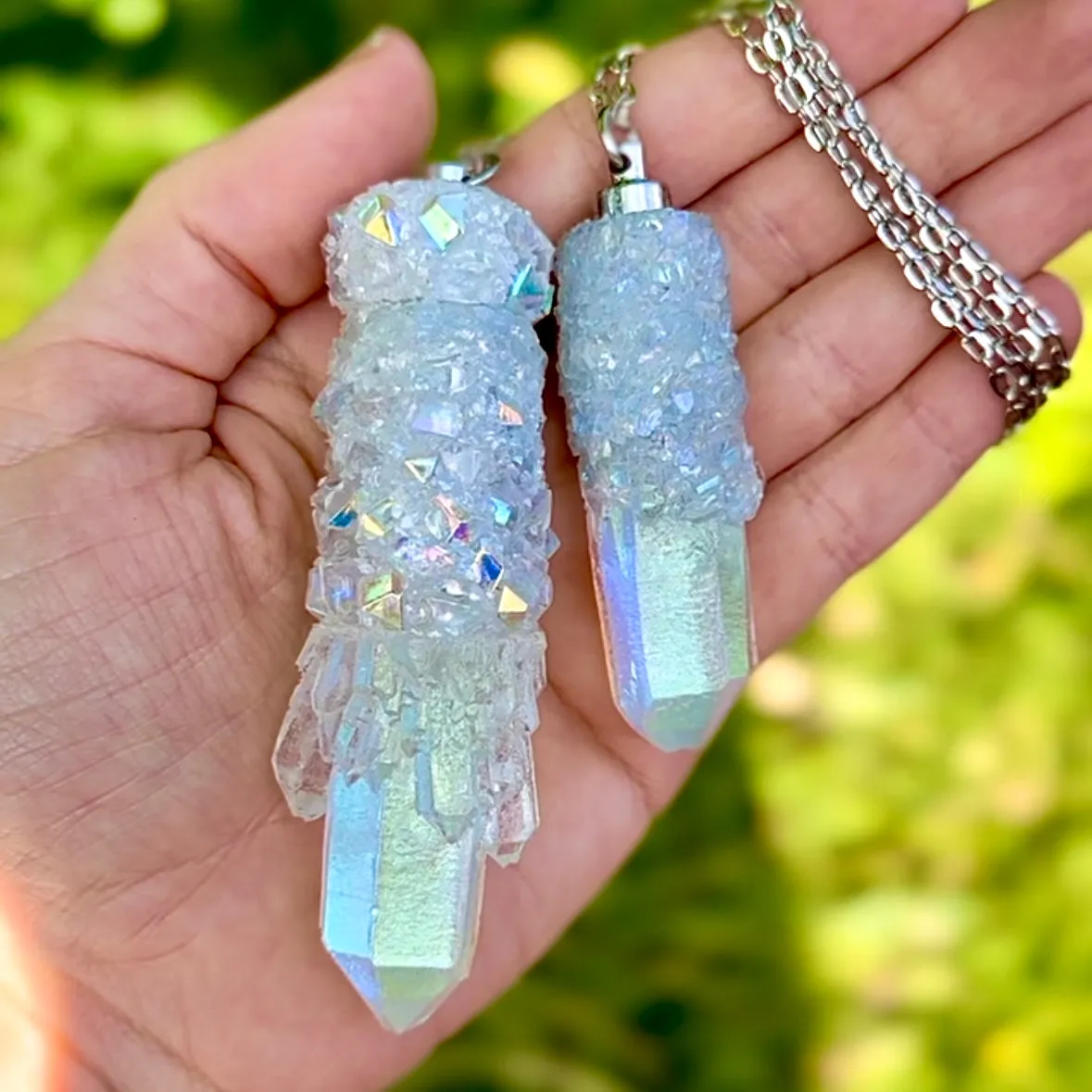 Iridescent Spoon Necklace