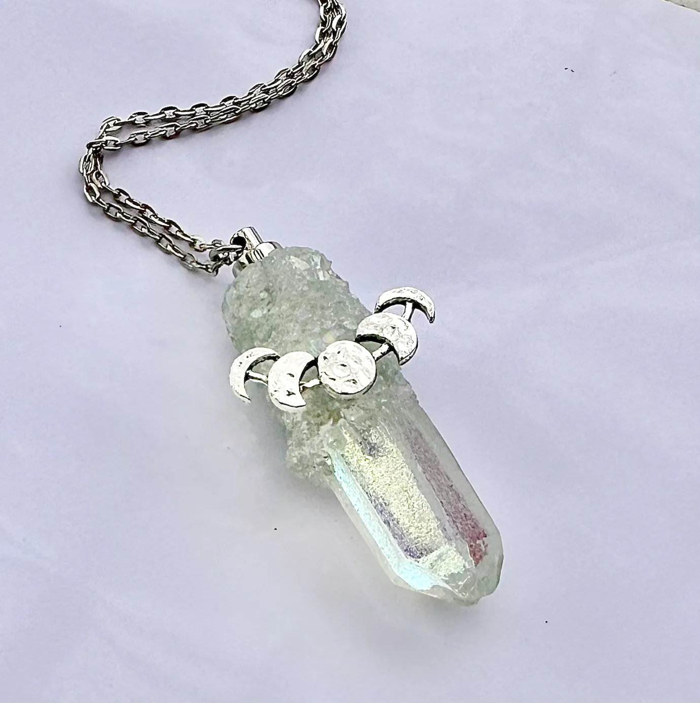 Iridescent Spoon Necklace