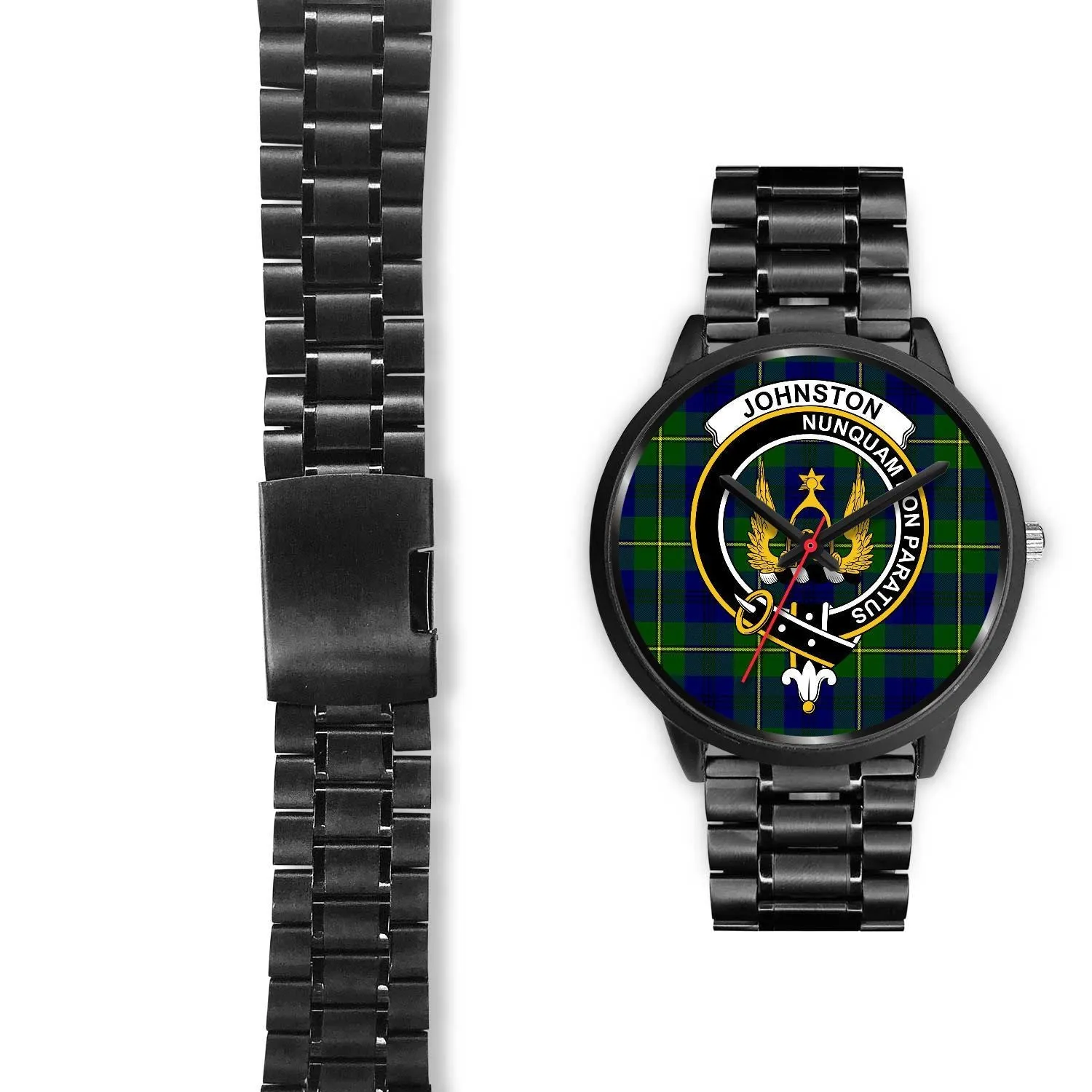 Johnston Clan Badge Tartan Black Watch