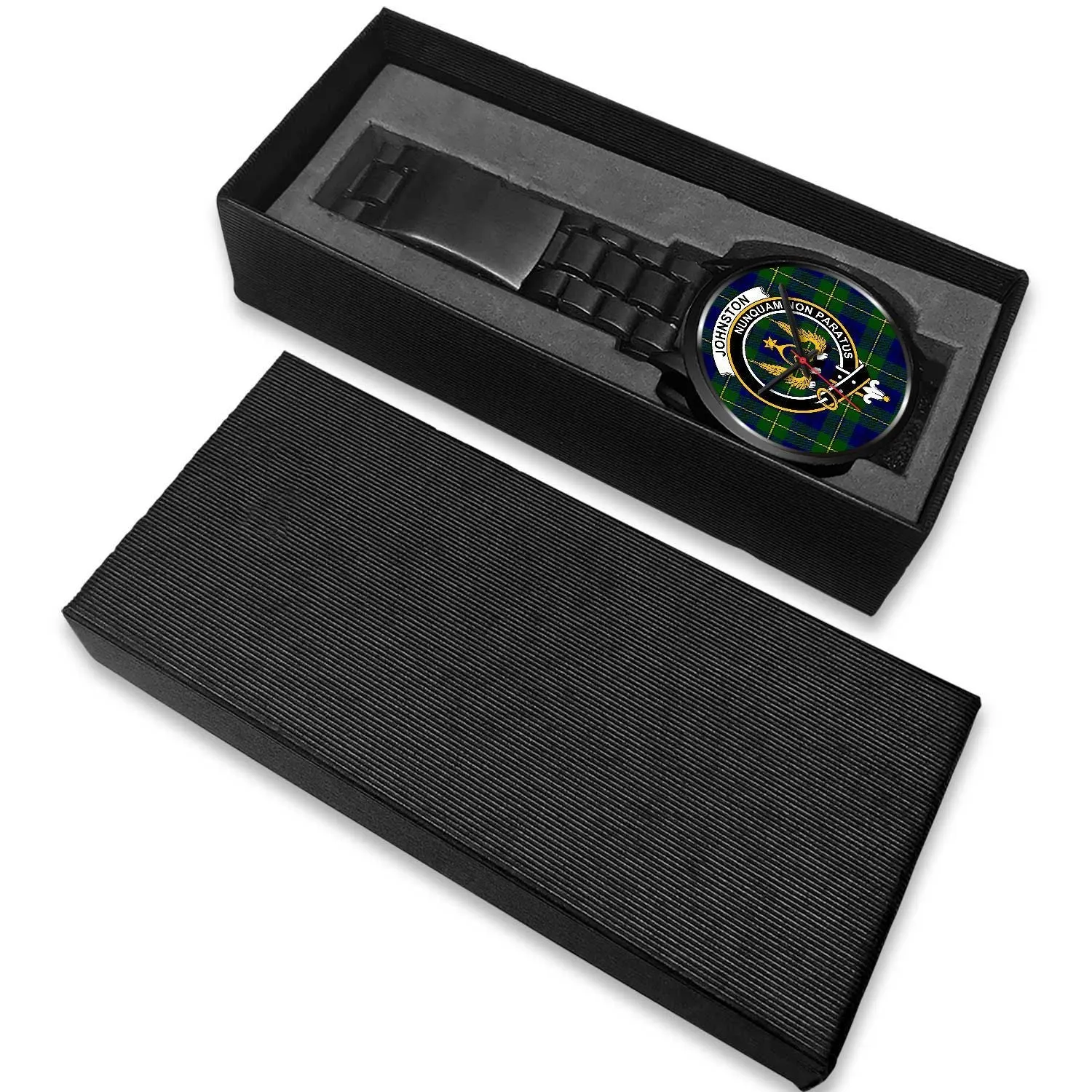 Johnston Clan Badge Tartan Black Watch