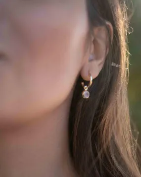 Judy Rose Quartz Earrings ~ 18k Gold Plated ~ ME205