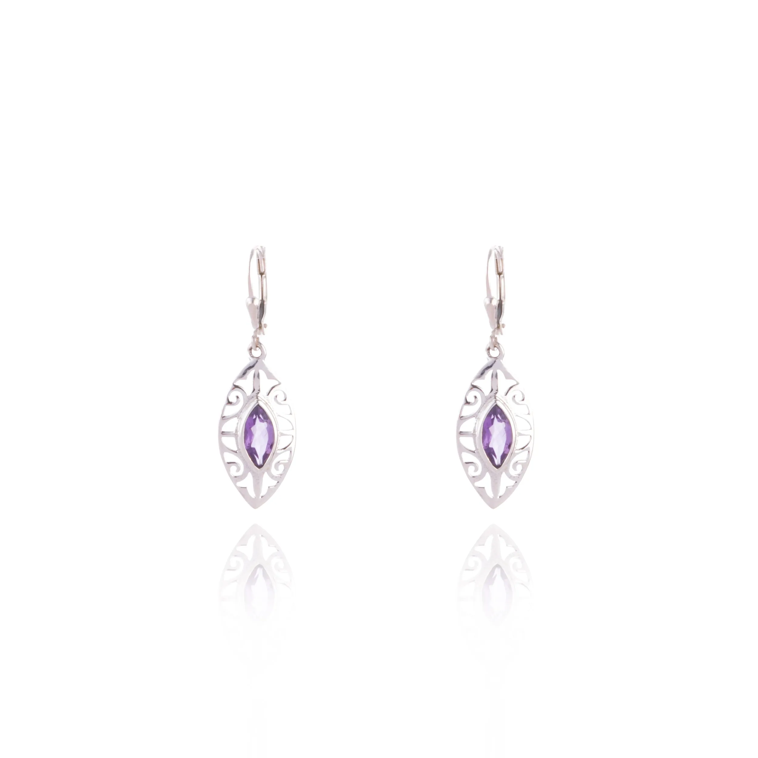 Kashvi, Gemstone Drop Earrings,Sterling Silver