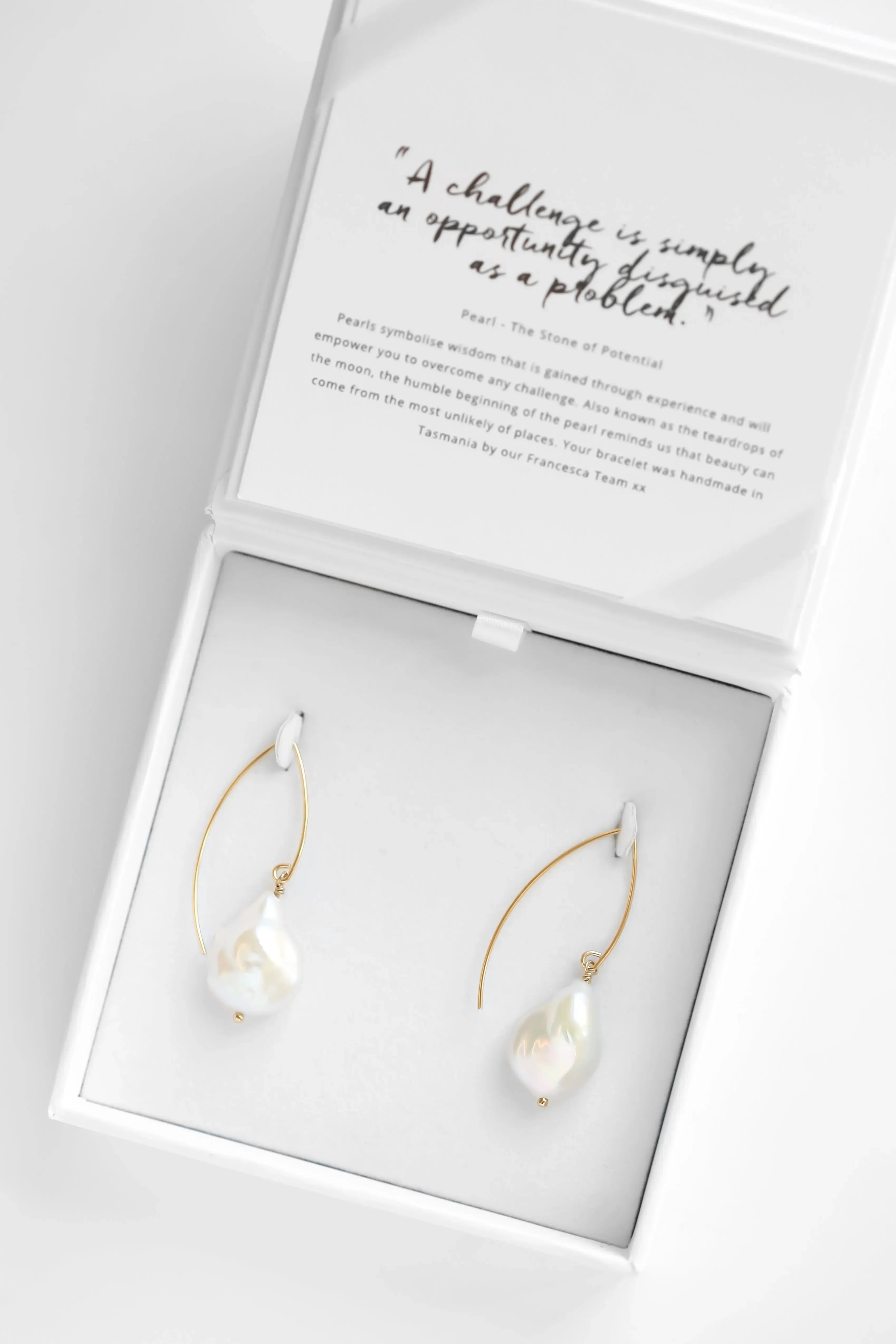 Keshi Pearl Earrings - Stone of Potential