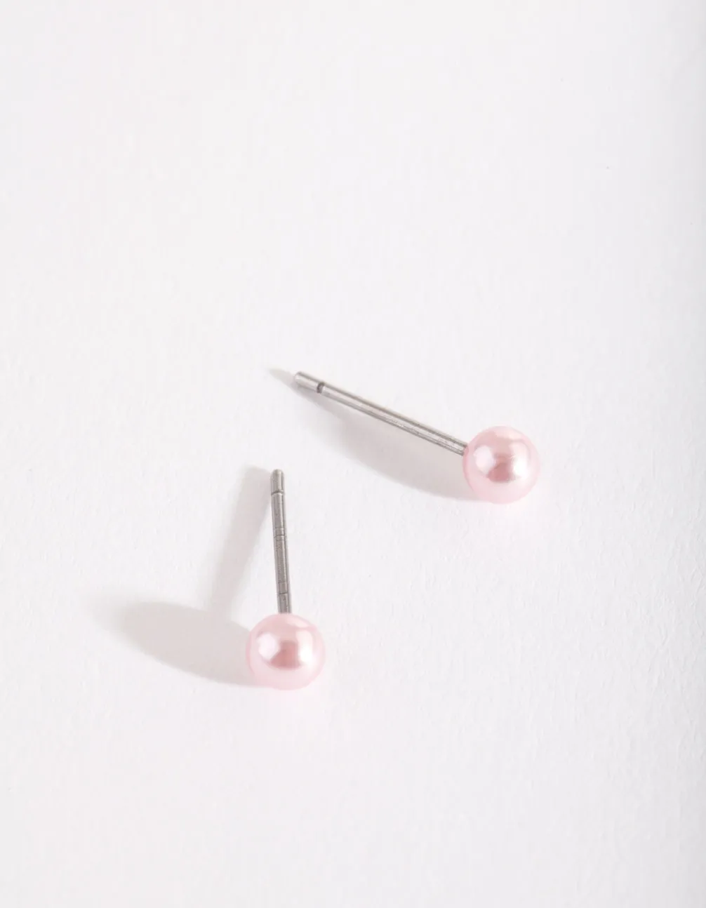 Kids Pink Pearl Earrings