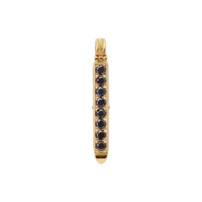 Konstantino Mens Kavafi 18K Yellow Gold Black Diamond Pendant