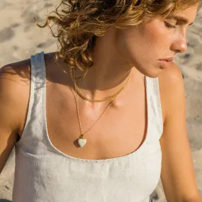Large Heart Locket Pendant Necklace