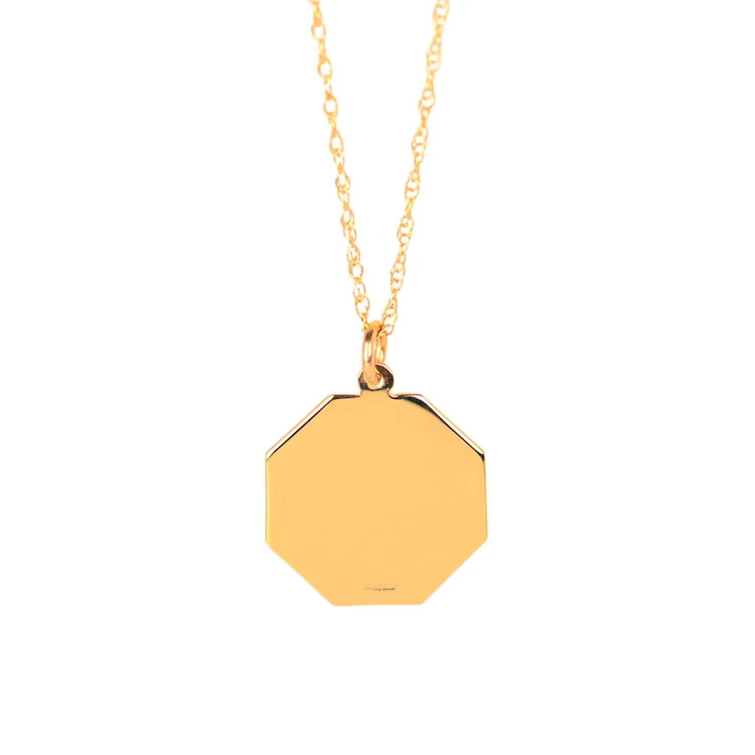 Large St Christopher Necklace Solid Gold   Engraving