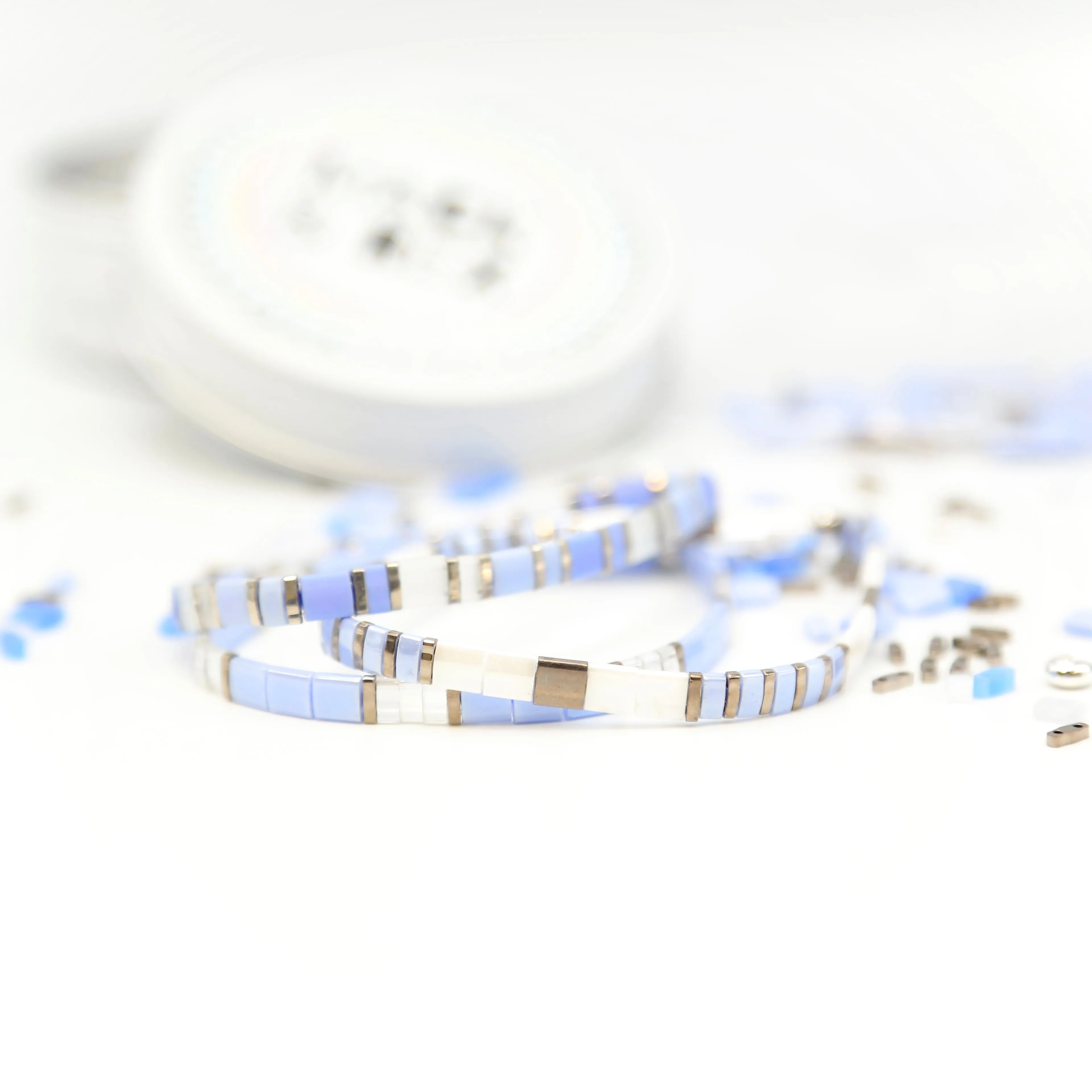 LAVENDER SKY - Tila Bracelet Making Kit - 3 Bracelets