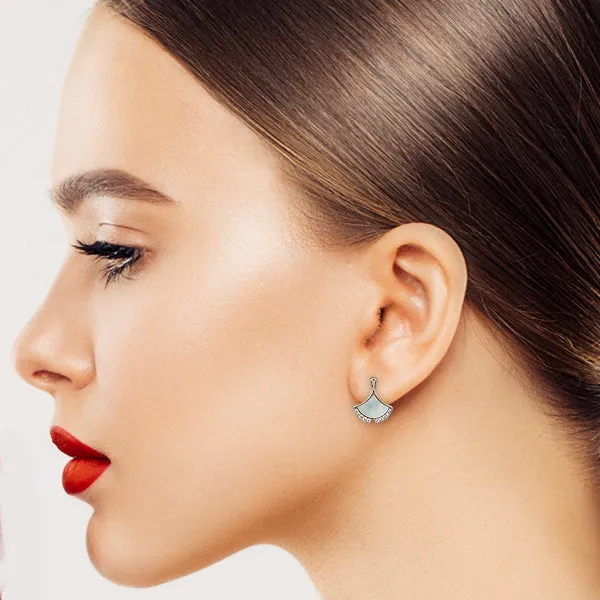 Leaf Mother of Pearl Earrings