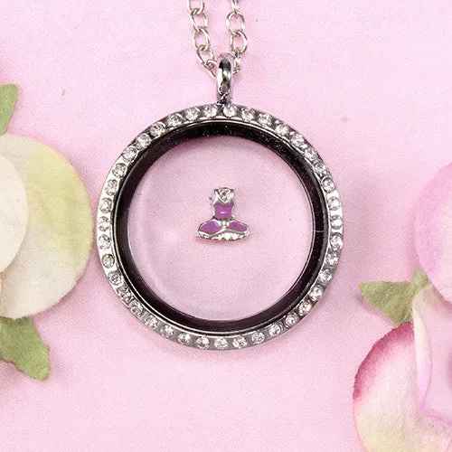 Little Purple Dress Locket Charm