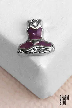 Little Purple Dress Locket Charm