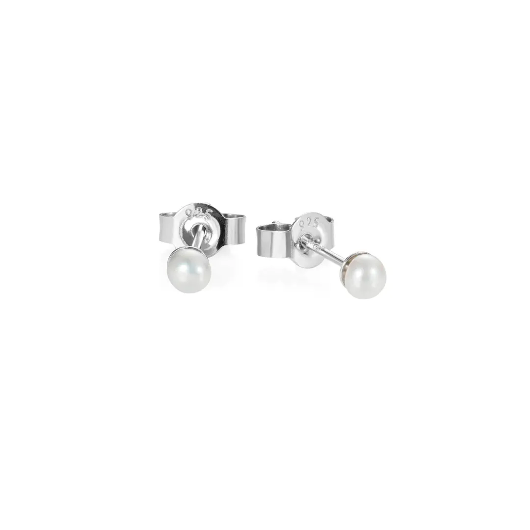 Little White Pearl Stud Earrings