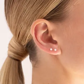 Little White Pearl Stud Earrings