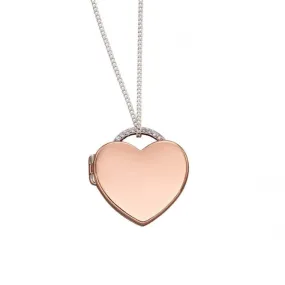 Locket Heart Cubic Zirconia Pendant P4795C