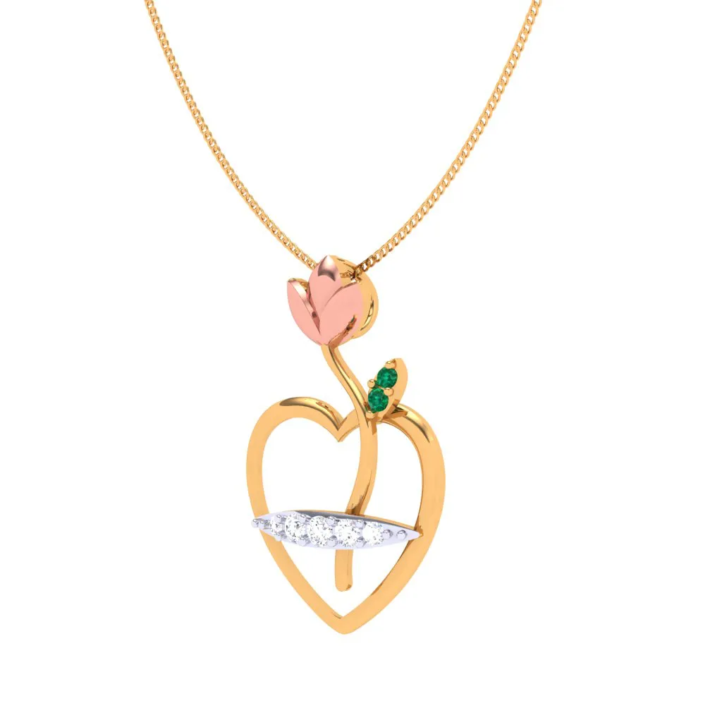 Lotus Love Diamond Pendant
