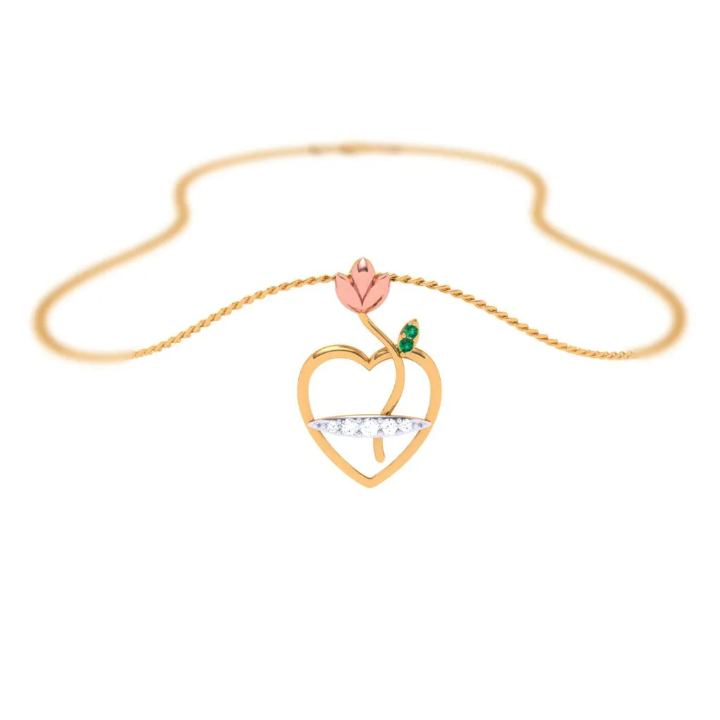 Lotus Love Diamond Pendant