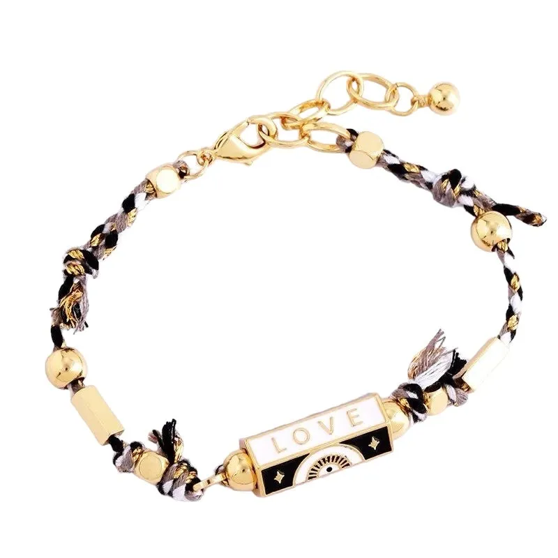 Love Locket Bracelet Black-White