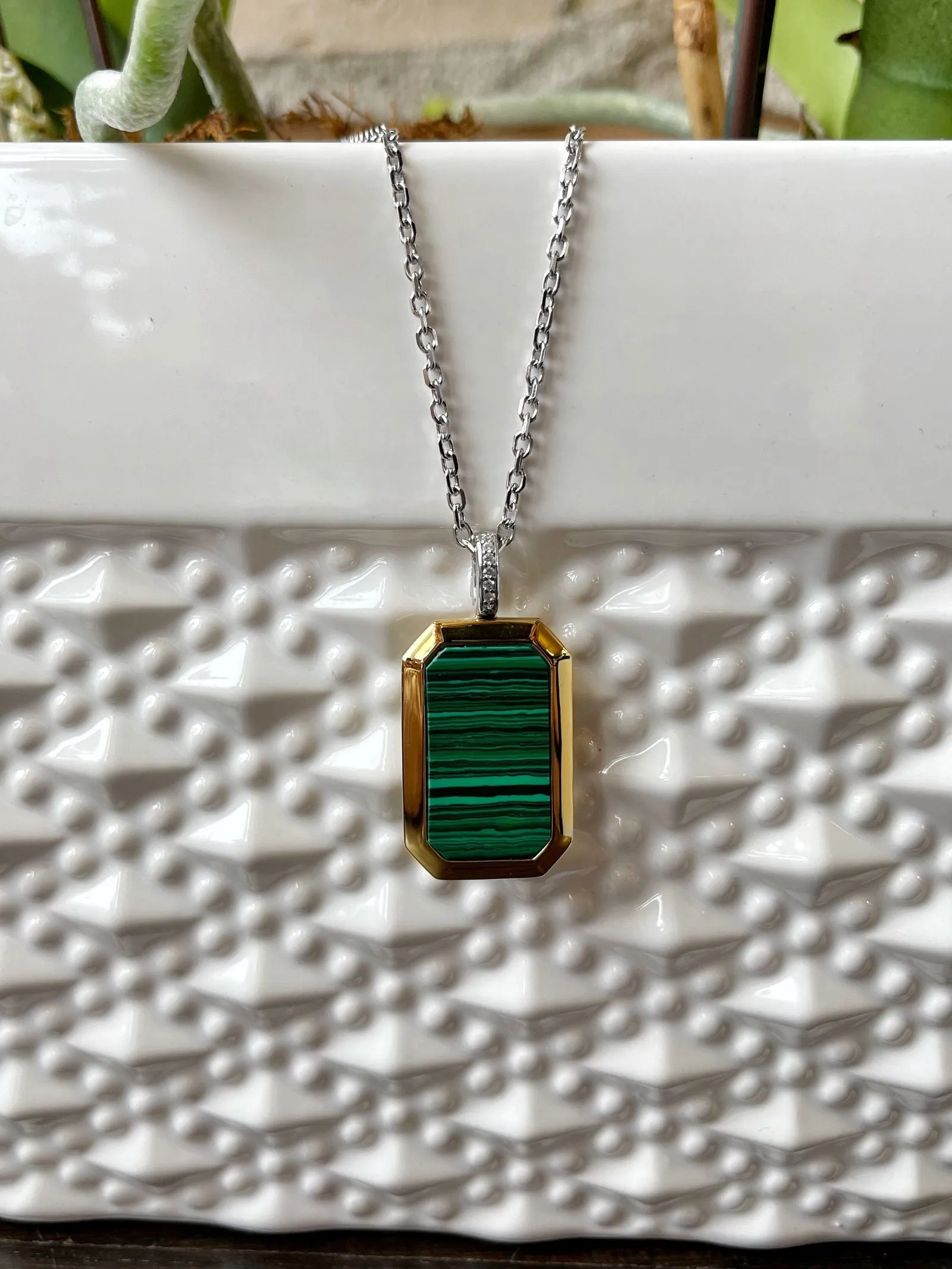 Malachite Locket