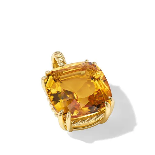 Marbella Pendant in 18K Yellow Gold with Citrine, 22mm