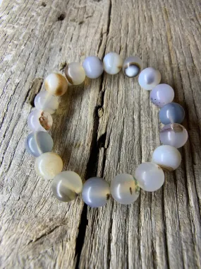 Marine Chalcedony Beaded Bracelet