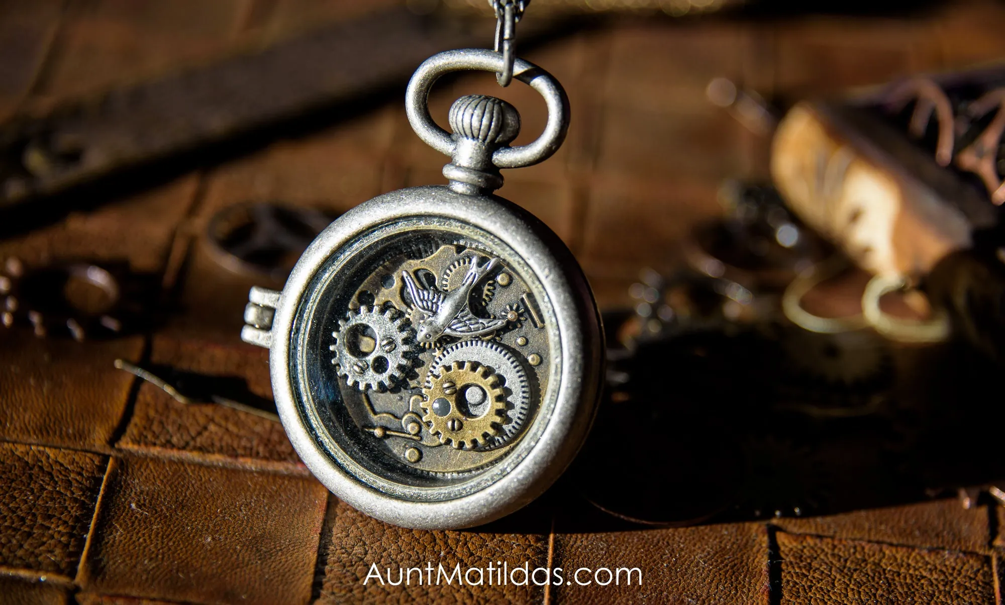 Matilda's Locket Steampunk Bird Necklace