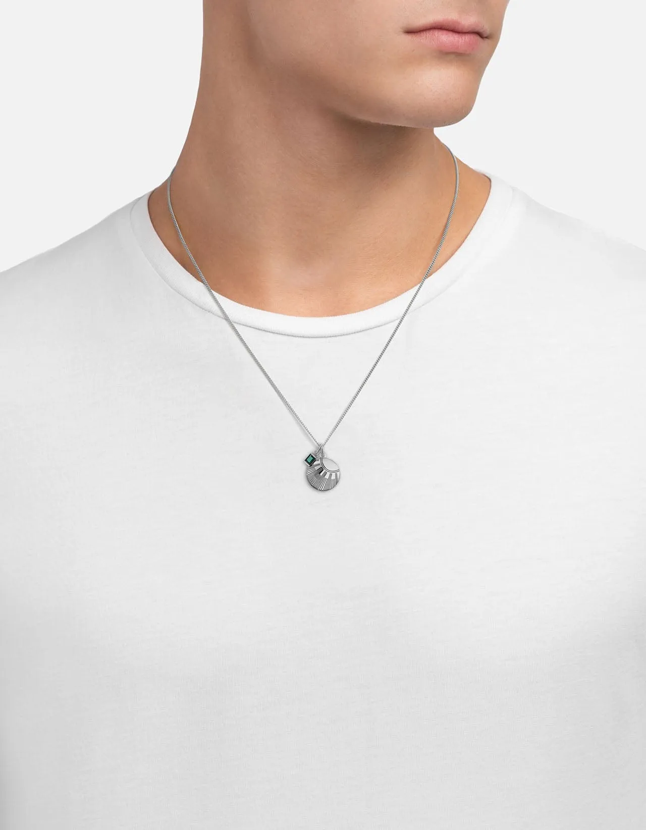 Meridian Quartz Necklace, Sterling Silver