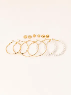 Metallic Earrings Set